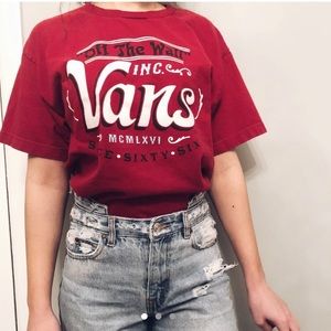 Vans T-shirt in red